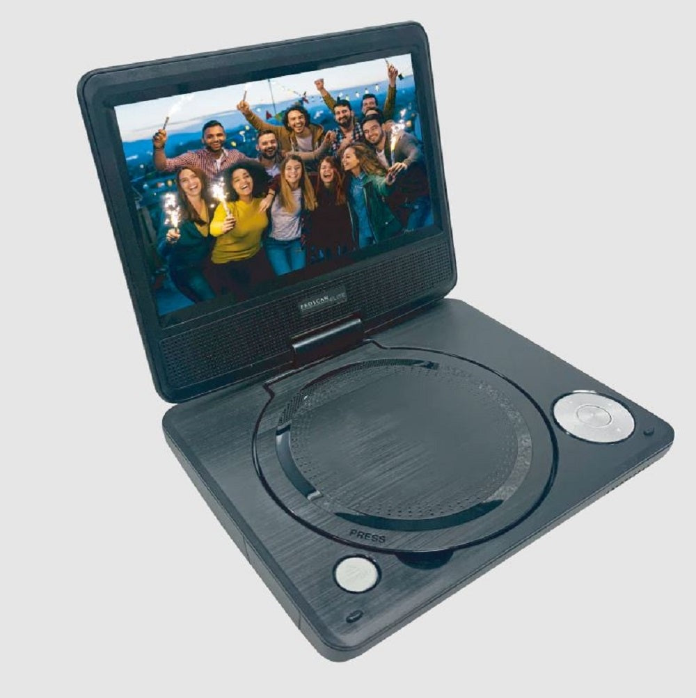 Proscan Elite Portable 7" Swivel Screen DVD Player, SD Card Reader, 2.5 Battery Black PEDVD7060