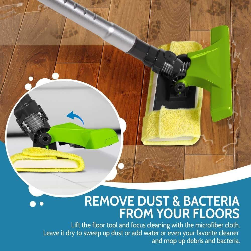 Rollibot 2-in-1 Microfiber Floor Mop for The Rapido Vacuum: Mops or Sweeps Cleans All Hard Surfaces RBR21-100