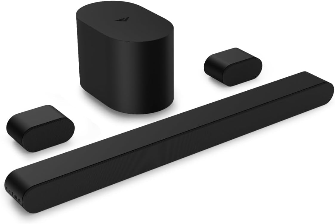 VIZIO 5.1 Soundbar, Wireless Subwoofer, Surround Sound w/ Dolby Atmos and DTS:X - Black SV510M-0806