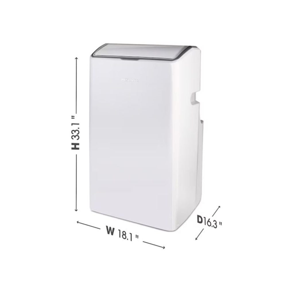 Hisense 12000-BTU DOE 115-Volt White Vented Wi-Fi enabled 550 sq ft. Portable Air Conditioner, Remote control, ConnectLife app - AP1222CW1W