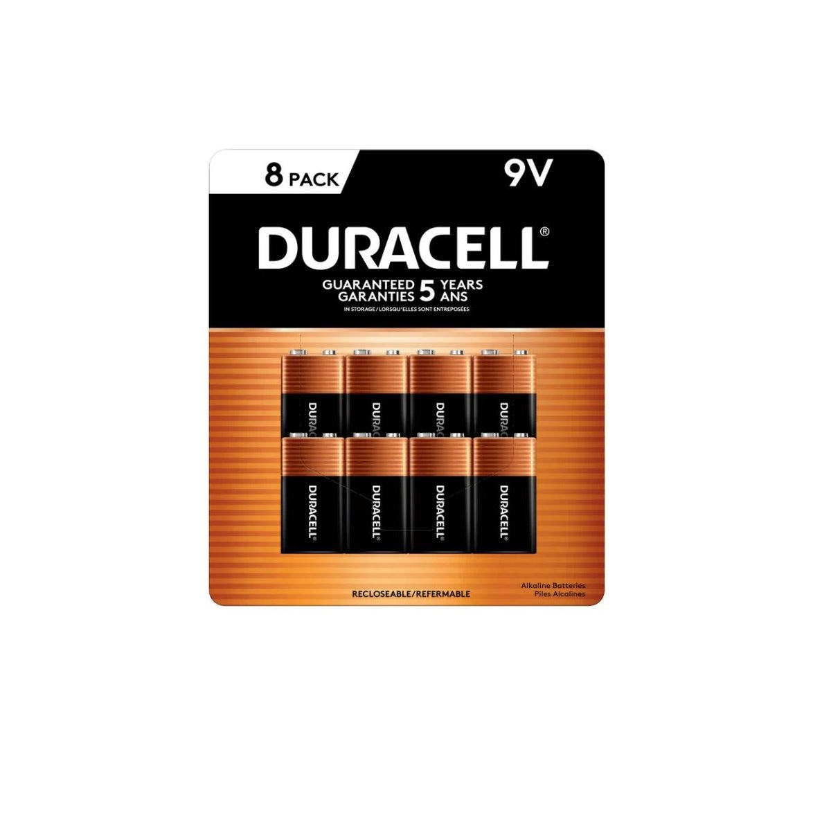 Duracell CopperTop 9V Batteries, 8-count MN1604TB8