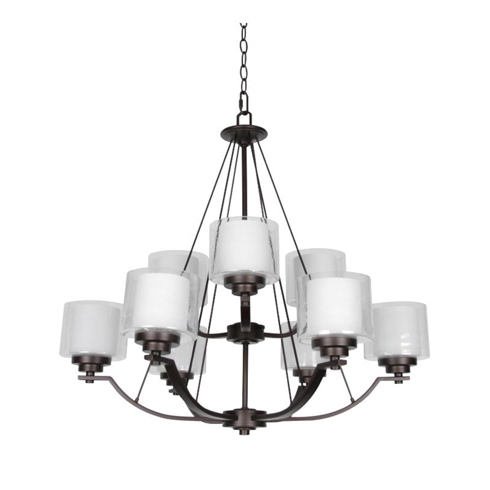 Sunset Lighting 9-Light Chandelier, 60W Provincial Bronze - F17009-64