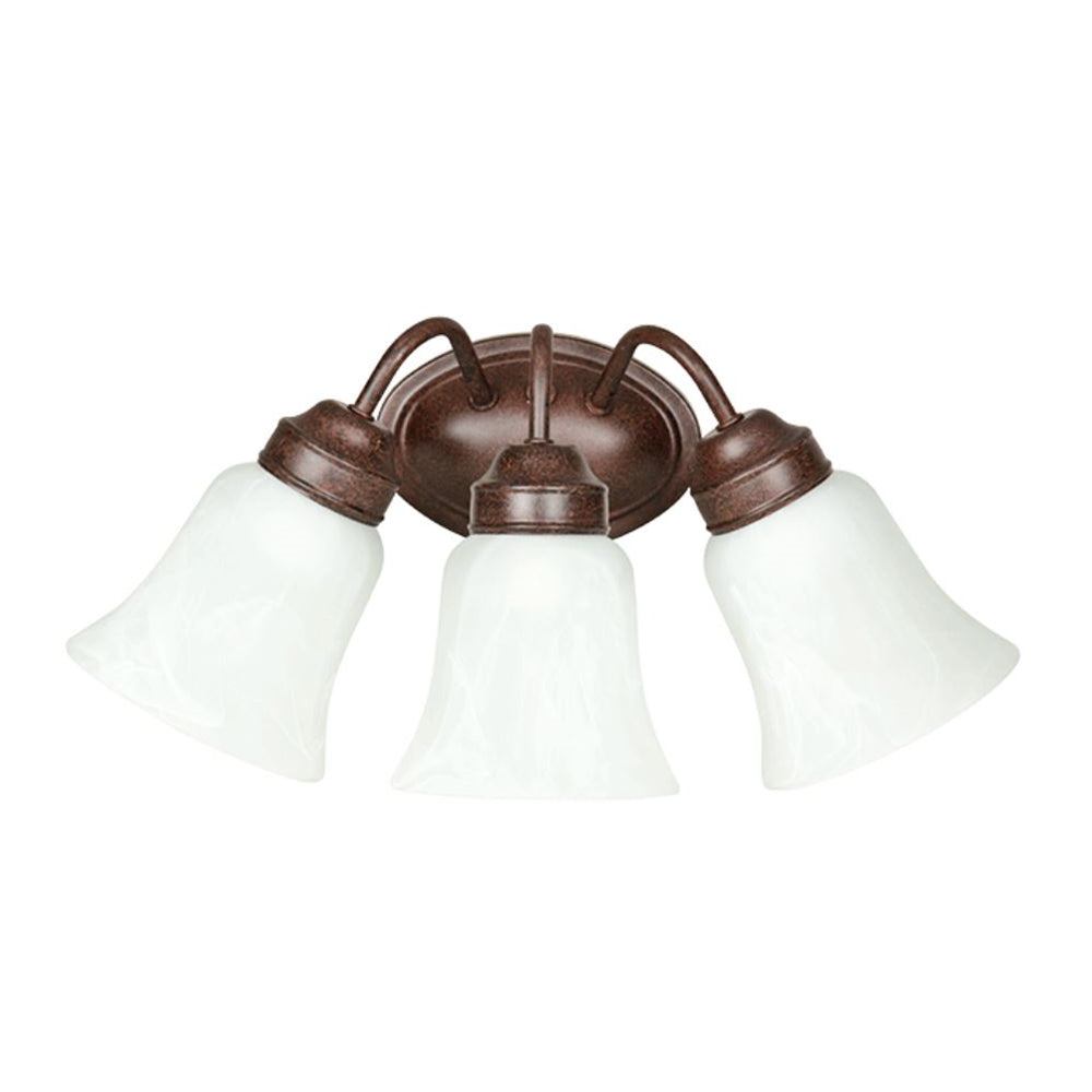 Sunset Lighting 3-Light Bath Vanity Rubbed Bronze Finish with Faux F3333-62