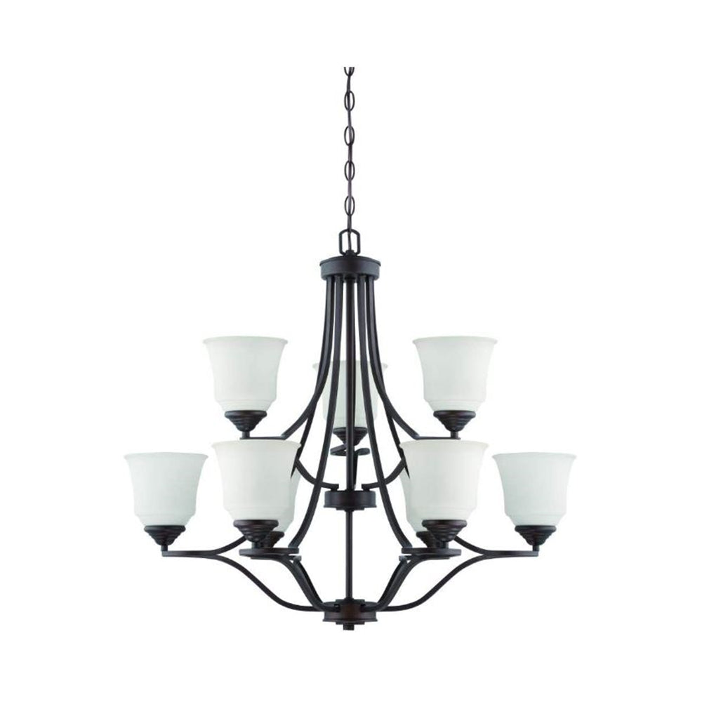 Sunset Lighting 9-Light 2-Tier 60W Mb Marston Chandelier - F16009-64