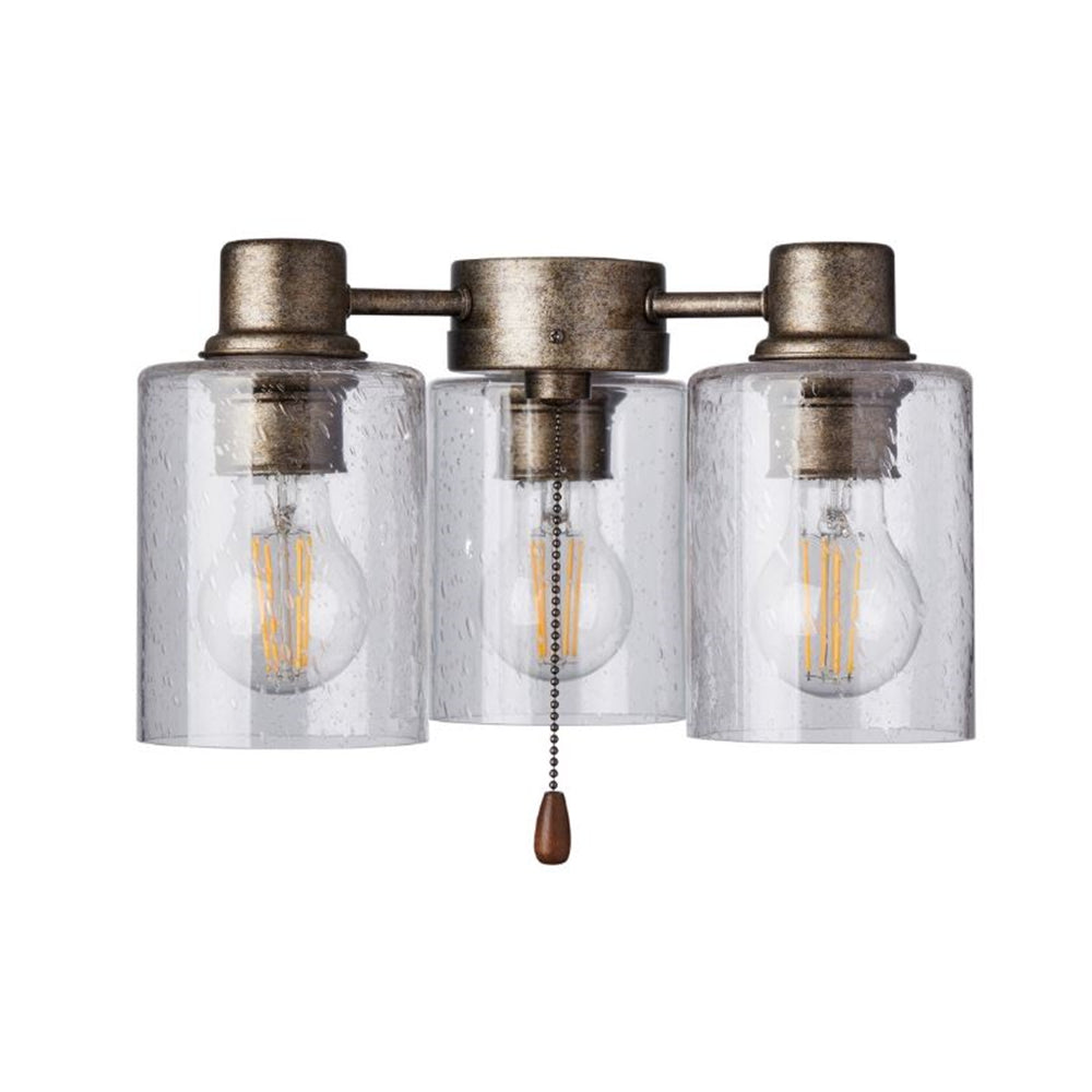 Emerson Outdoor Wet 13" LED Rye Damp Light Kit w/ Clear / Bubble Shade Vintage Steel LK49DVS