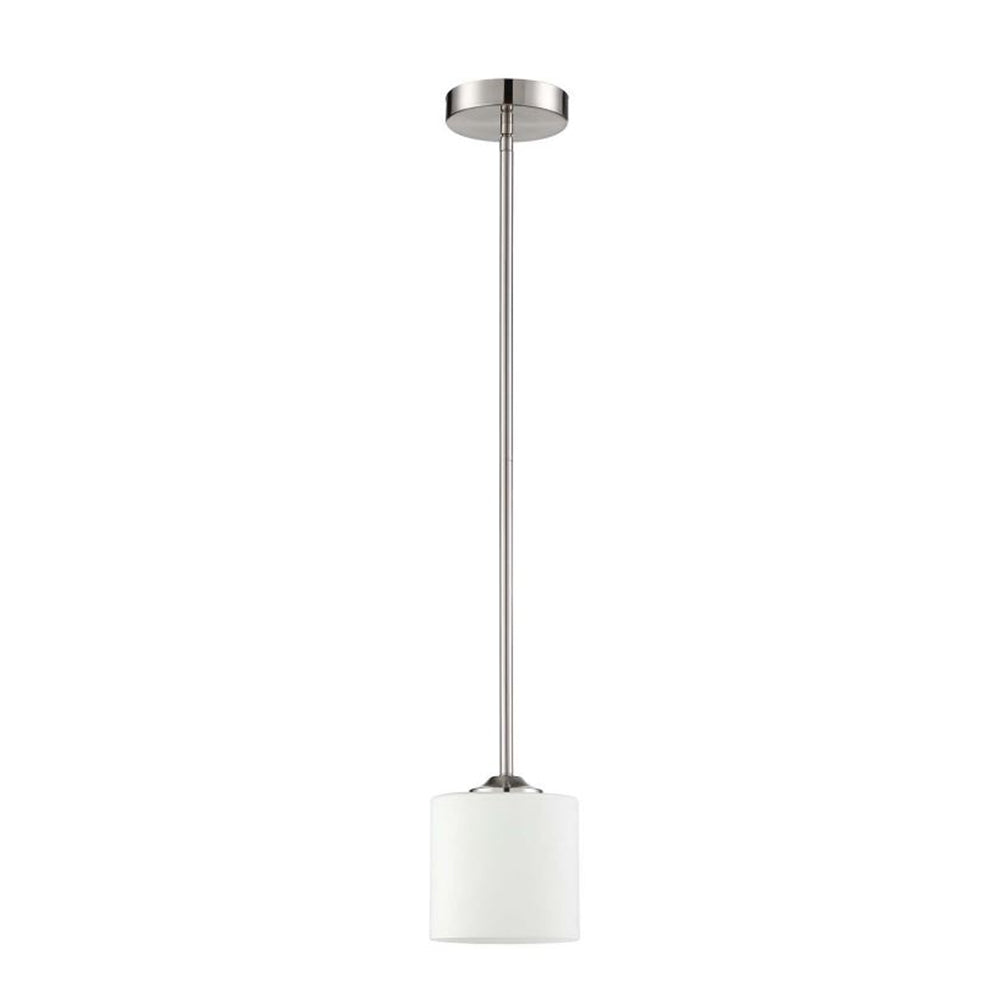 Sunset Lighting Iris 1-Light Mini Pendant Ceiling 100W Bright Satin Nickel - F11010-80