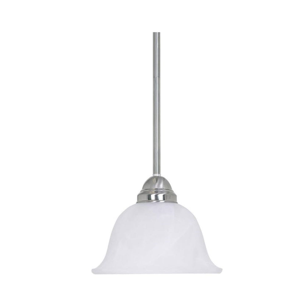 Sunset Lighting F1018-53 Pendant with Frosted White Shades, Satin Nickel Finish