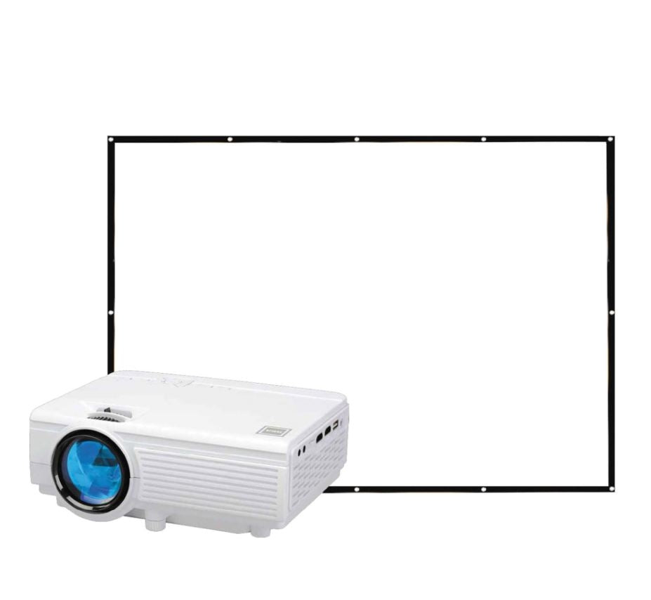 RCA 480P LCD HD Home Theater Projector w/ Bonus 100" Fold up Projector Screen RPJ161-COMBO