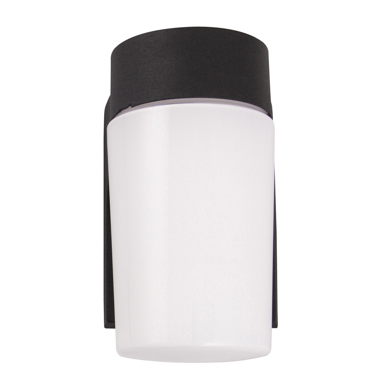 Sunset Lighting F4511-31 7" Outdoor Wall Sconce with Opal Glass Black Finish