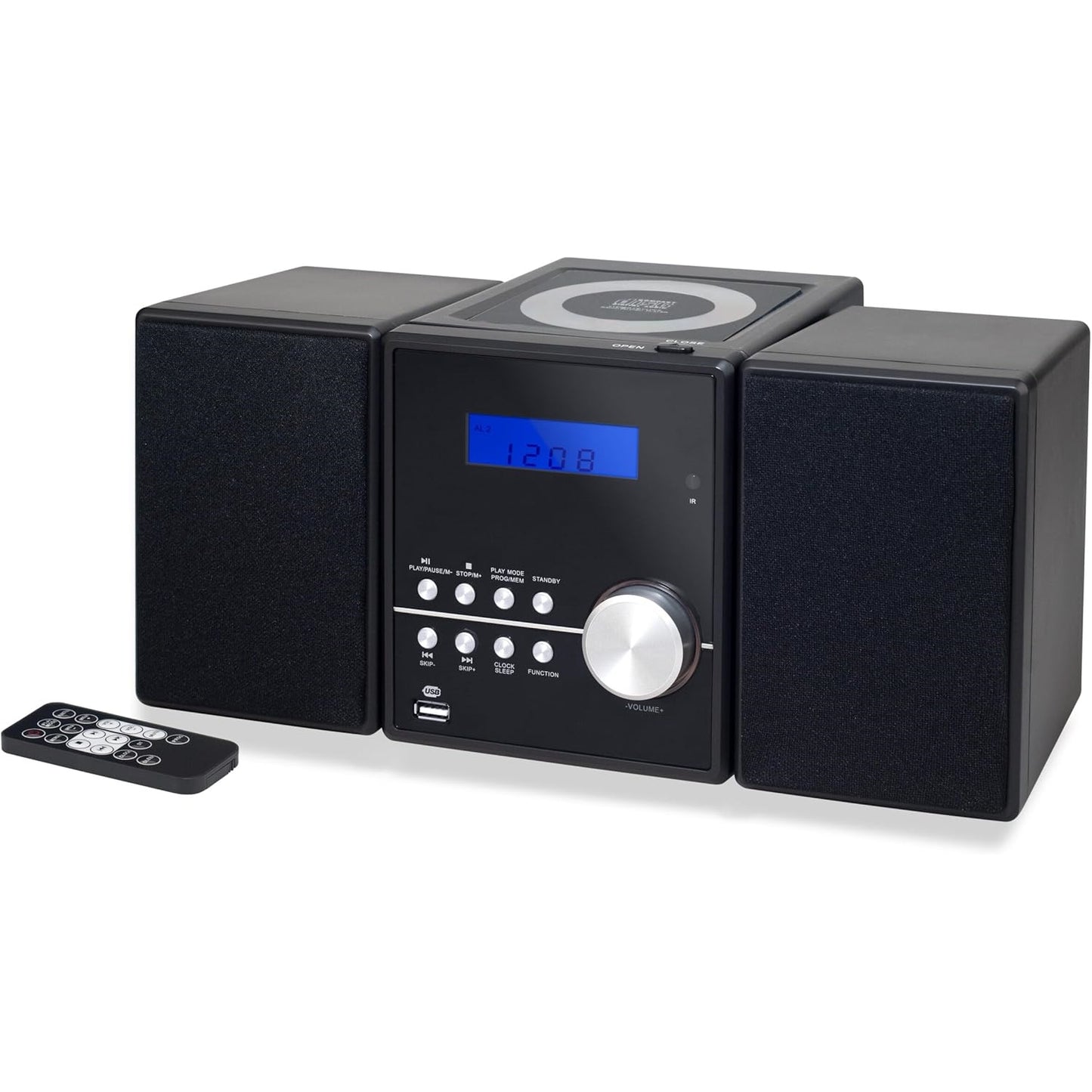 Proscan Micro Home Stereo System with CD Player FM Radio and Bluetooth PRCD804BT