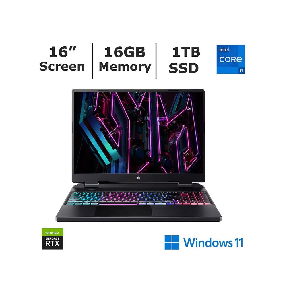 Acer Predator Helios Neo 16" Gaming Laptop i7-13650HX 16GB 1TB SSD Win11H NH.QLUAA.008