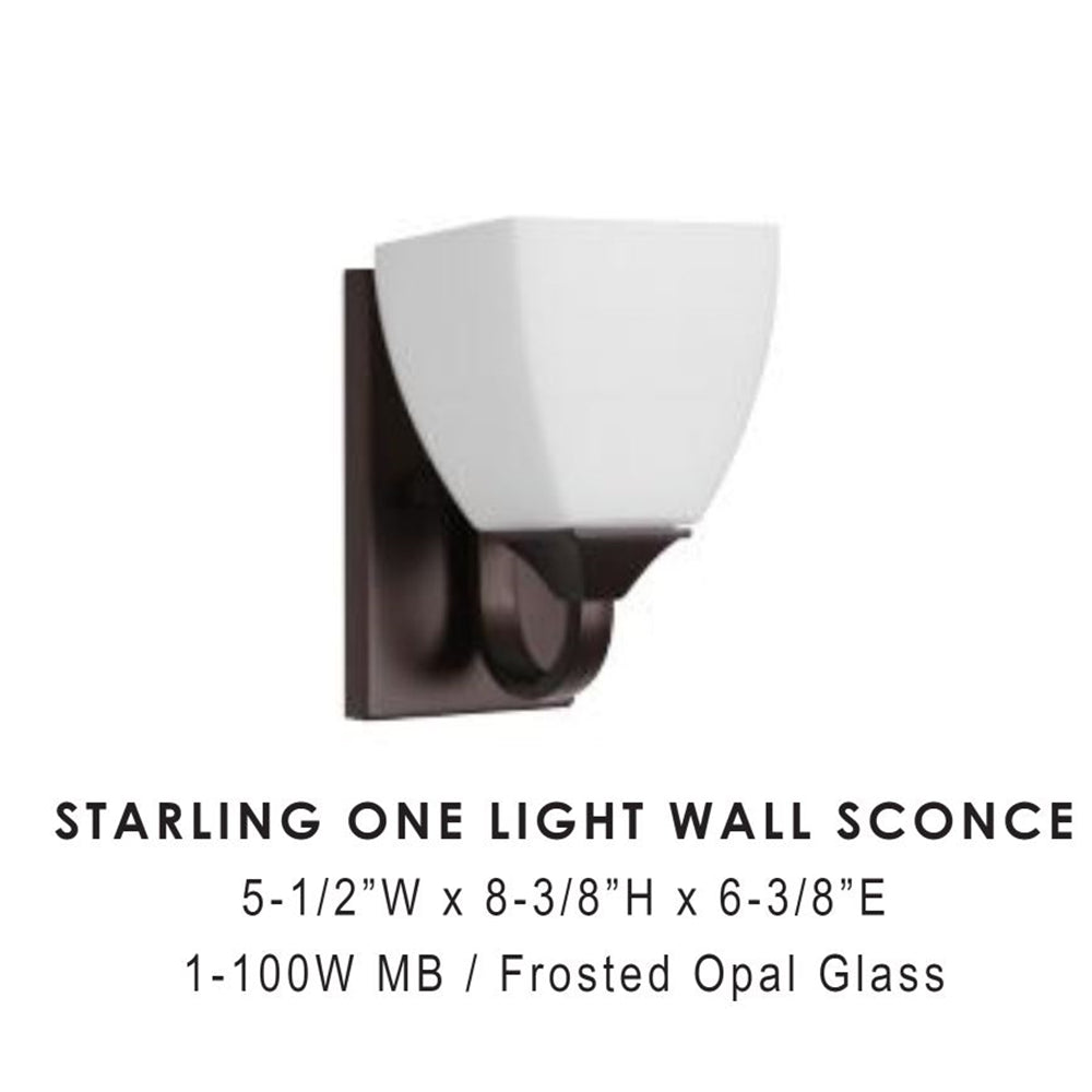 Sunset 1-Light Starling Vanity Provincial Bronze F19011-64