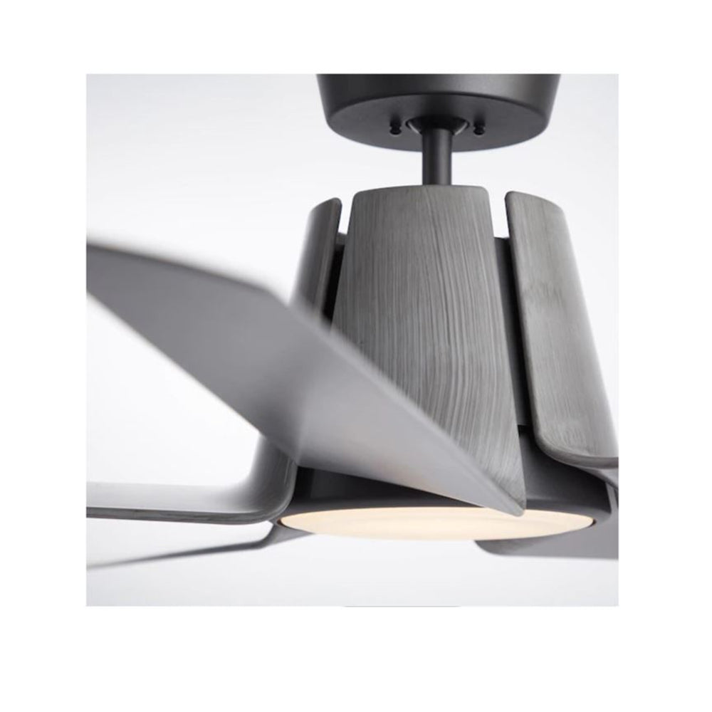 Emerson Floret Eco 60" Outdoor Damp Graphite Ceiling Fan LED Light Driftwood Blades CF840GRT