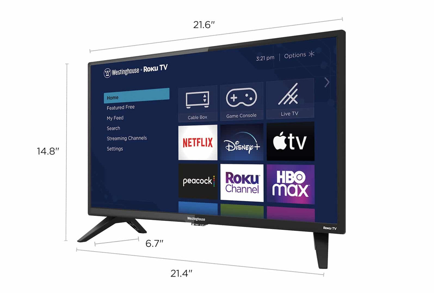 Westinghouse HX Series 24″ HD Smart Roku TV WR24HX2210