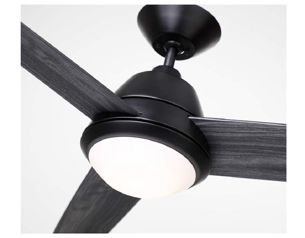 Kathy Ireland HOME Geode 52" Barbeque Black LED Indoor Ceiling Fan with Light Wall-mounted 3-Blade CF370BQ