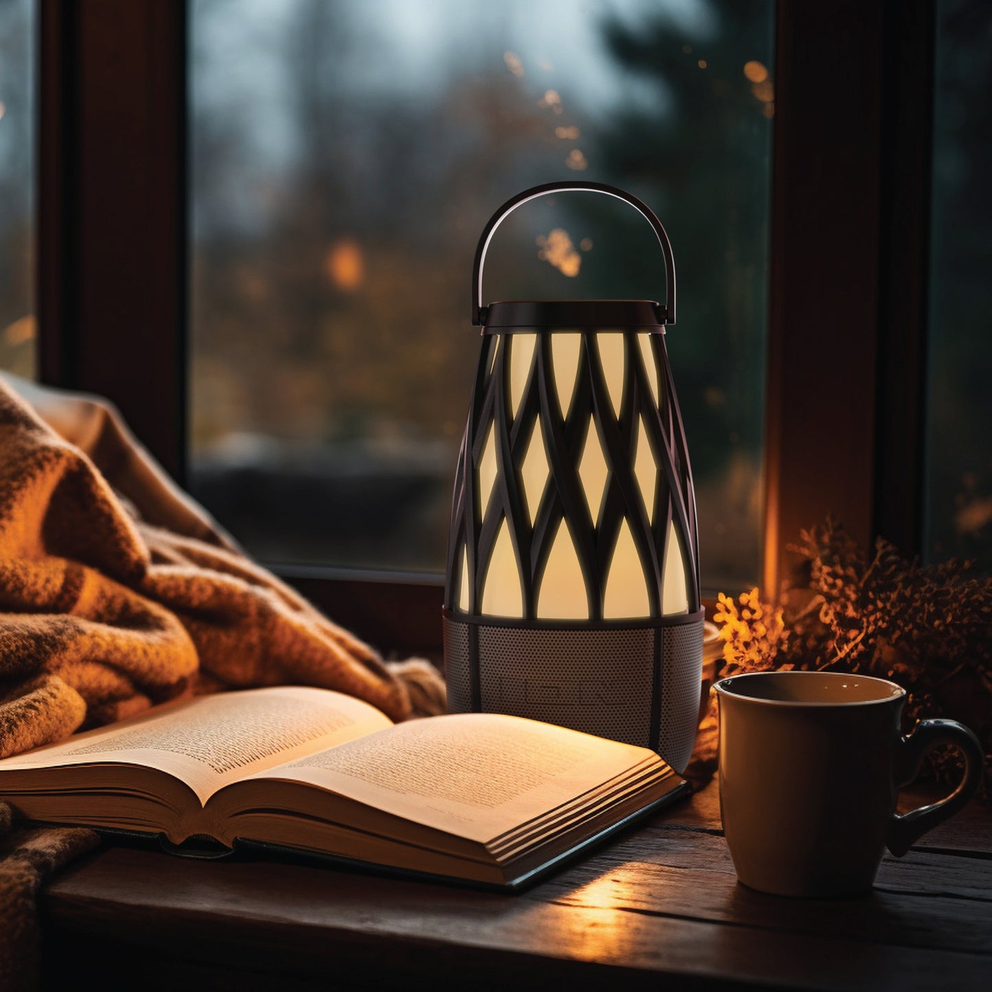 ION Audio Tahiti Link Speaker Solar Lantern-Style Outdoor Bluetooth Speaker ISP136BZ