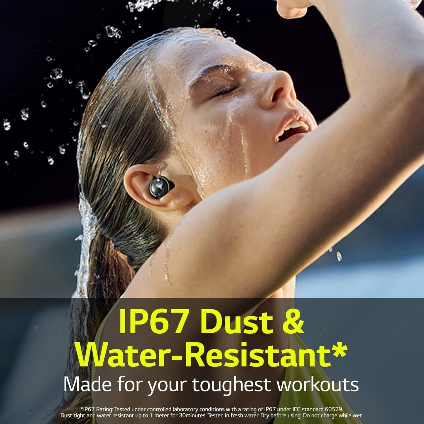 LG TONE Free True Wireless Bluetooth Sports Earbuds TF8 w/ Uvnano Charging Case -TF8Q.AUSACBI