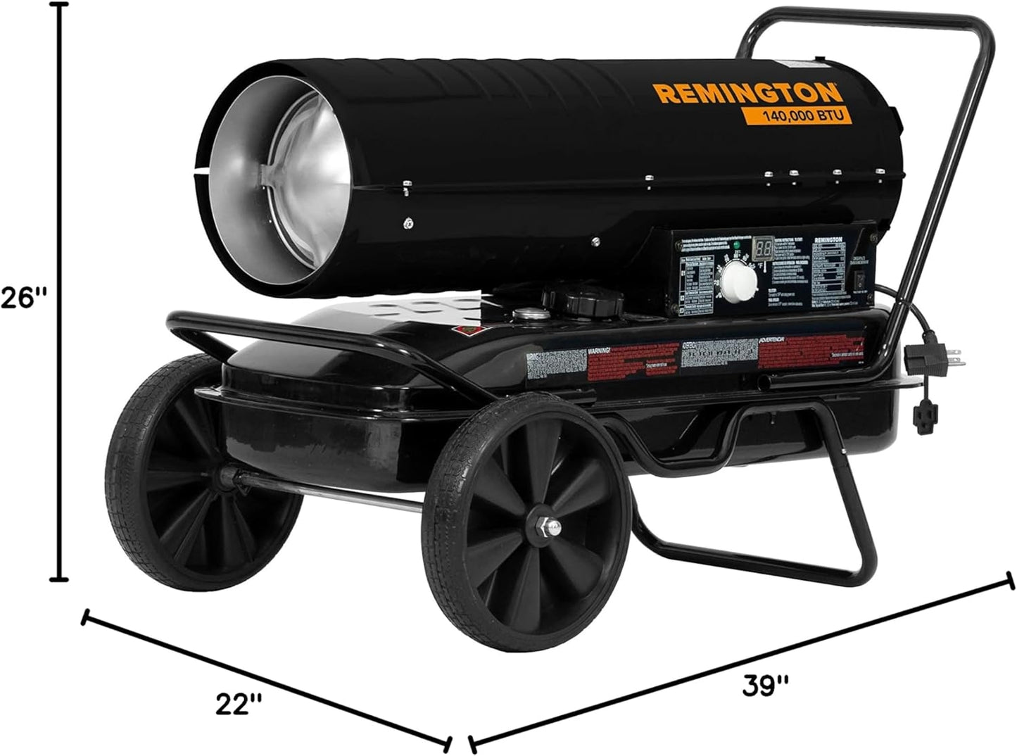 Remington 140,000 Btu/h 3500 sq ft Forced Air Kerosene Heater REM-140T-KFA-B