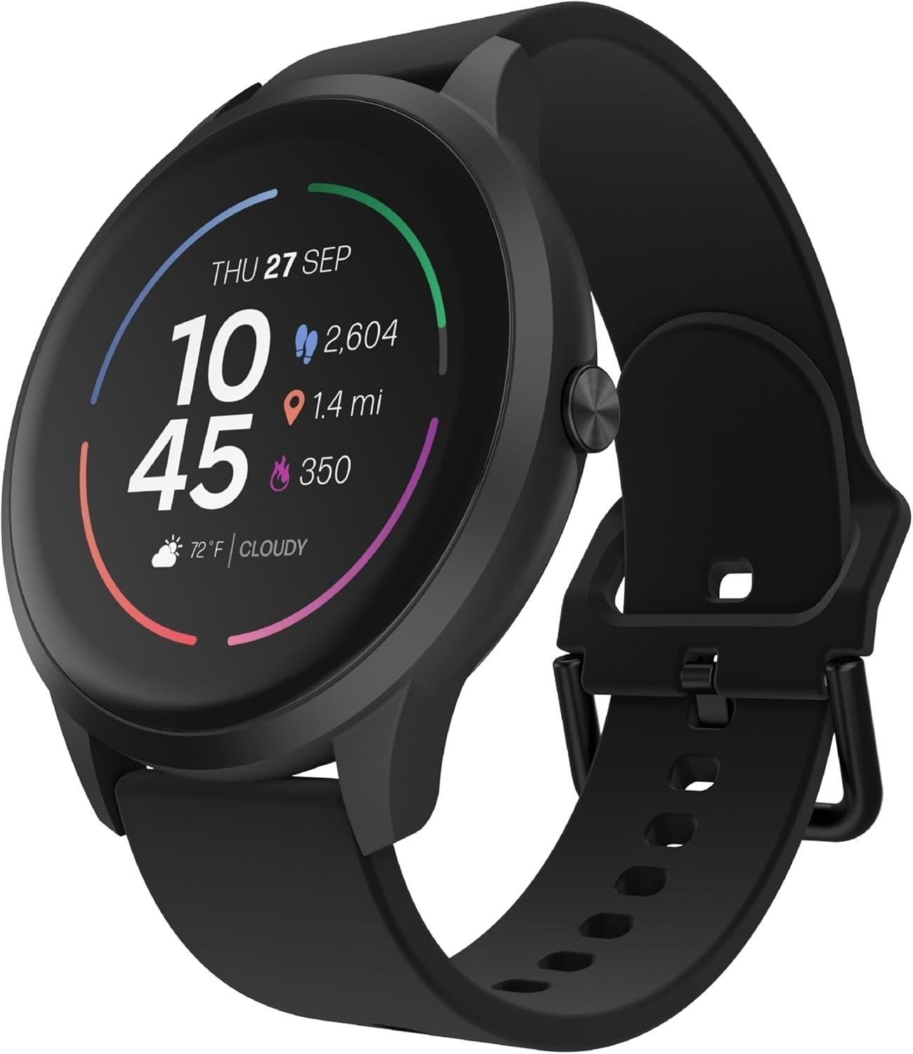 Itouch Sport 4 Unisex Adult Black Smart Watch, 43.2mm TP4R01-G02