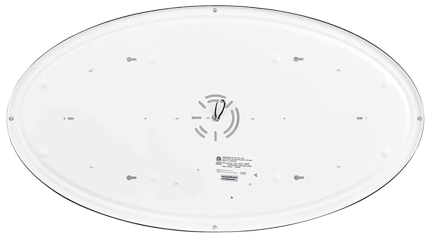 Sunset Lighting Flush Mount White Acrylic Lens Shades, Bright Satin Nickel Finish F9880-80