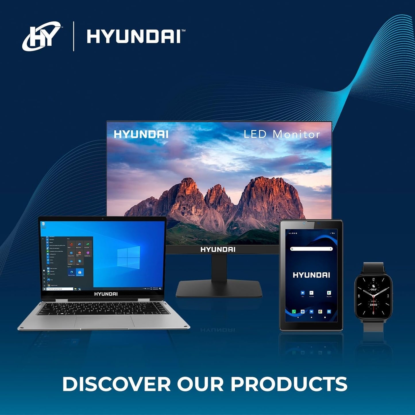 HYUNDAI 22” Office Monitor, VA 1920x1080p, 60Hz, OD 5 ms, HDMI Included - Black HT21FOMBK02