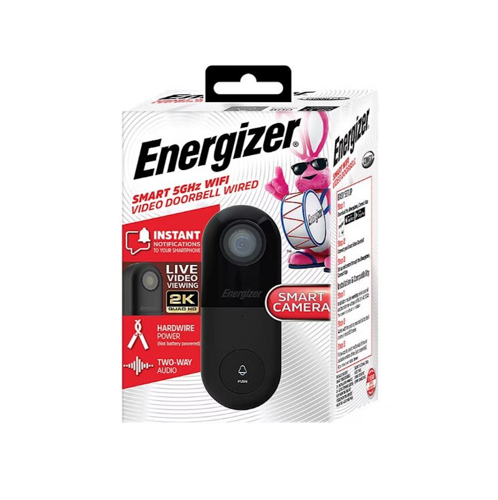 Energizer Connect Smart 2K 5GHz Wired Video Doorbell E0D1-1002-2KB