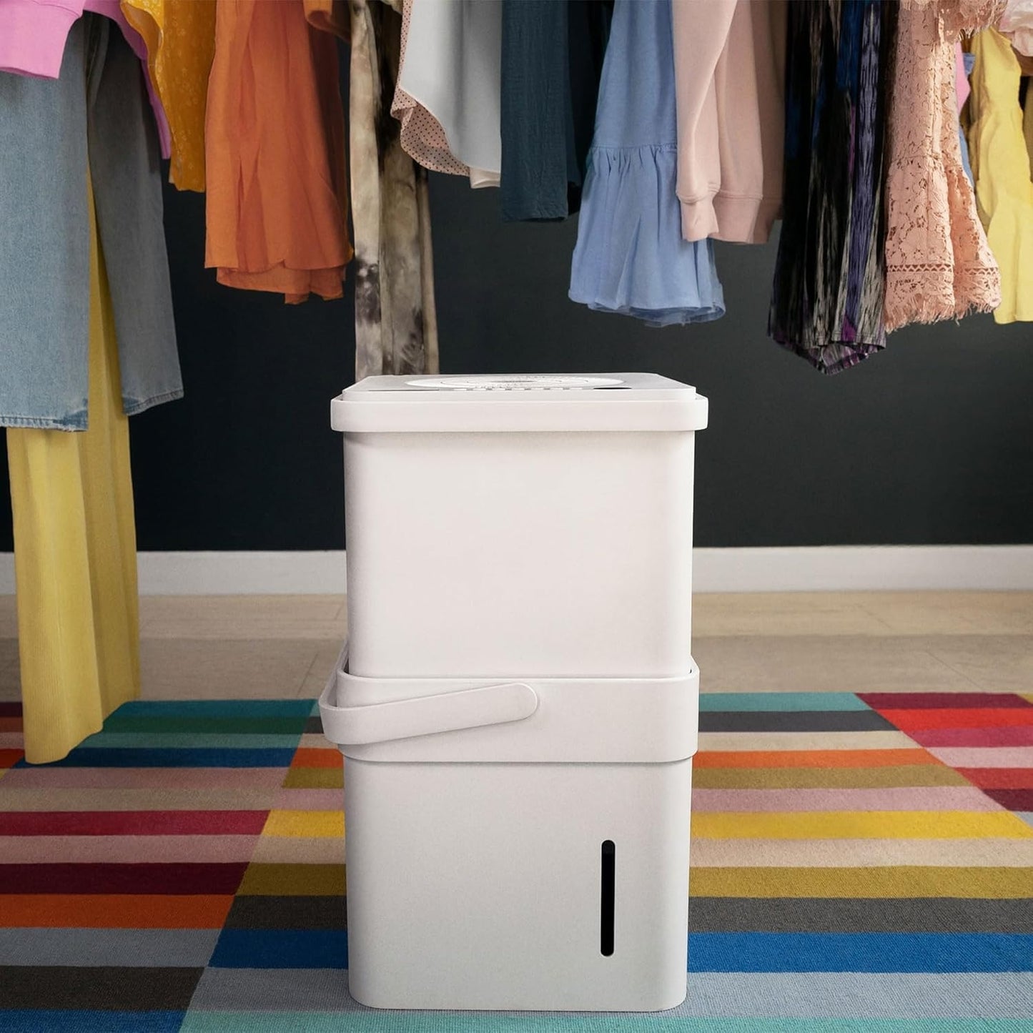 Midea 50 pt. Cube Dehumidifier with Built-in Pump for spaces up to 4,500 sq. ft. MAD50PS1QWT