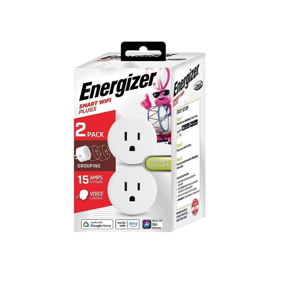 Energizer Connect Smart Wi-Fi Indoor Plug, 2 pk. EIX3-1003-PP2