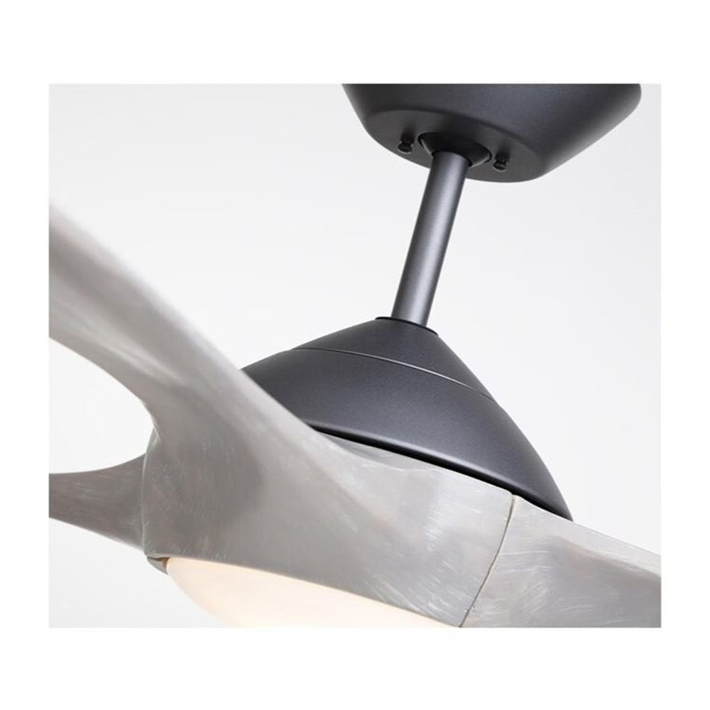 kathy ireland HOME by Luminance Lindbergh Eco 72-in Graphite LED Indoor Propeller Ceiling Fan with Light Wall-mounted 3-Blade CF315TM72GRT