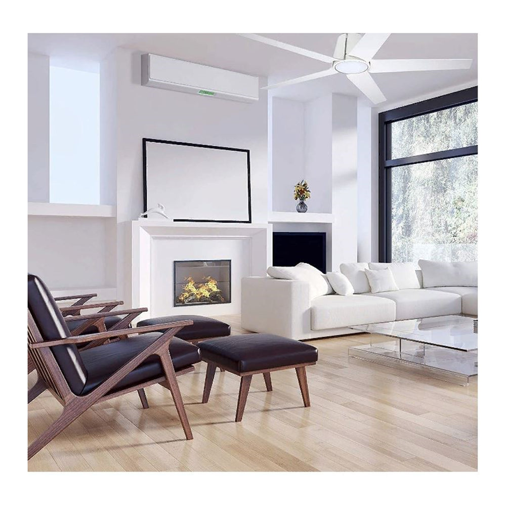 Luminance Floret Eco 60" Satin White LED Indoor/Outdoor Ceiling Fan with Light Kit Remote 5-Blade CF840SW