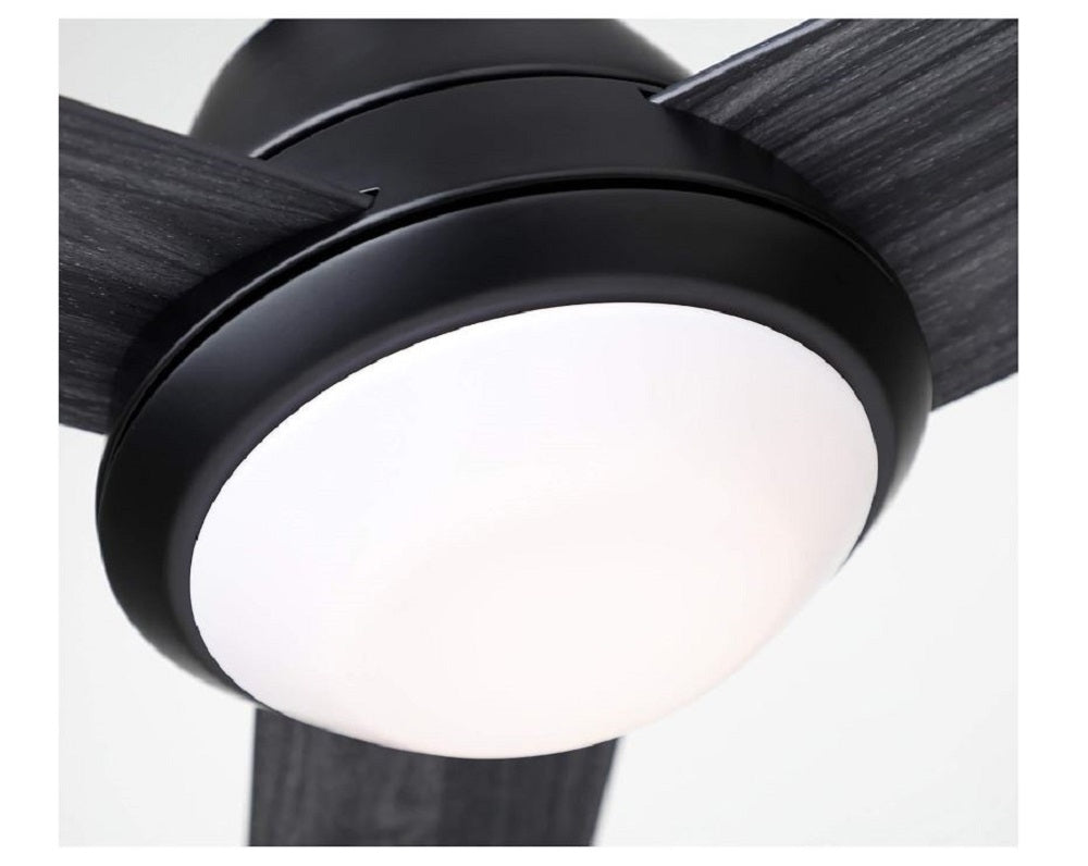 Kathy Ireland HOME Geode 52" Barbeque Black LED Indoor Ceiling Fan with Light Wall-mounted 3-Blade CF370BQ