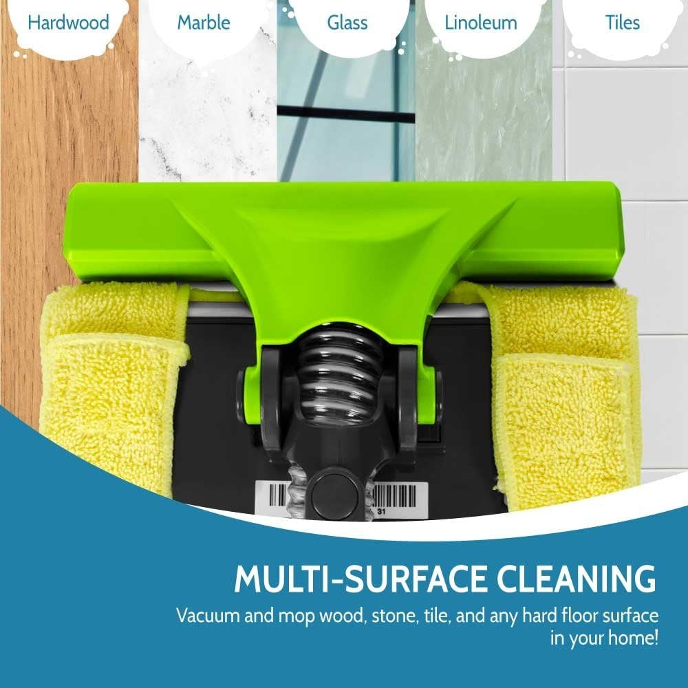 Rollibot 2-in-1 Microfiber Floor Mop for The Rapido Vacuum: Mops or Sweeps Cleans All Hard Surfaces RBR21-100