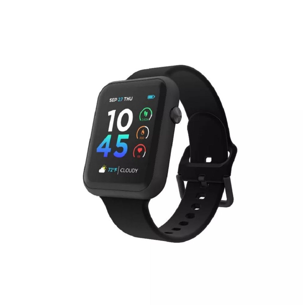 iTouch Air 4 Unisex Black Silicone Strap Smartwatch 46mm TA4L01-G02