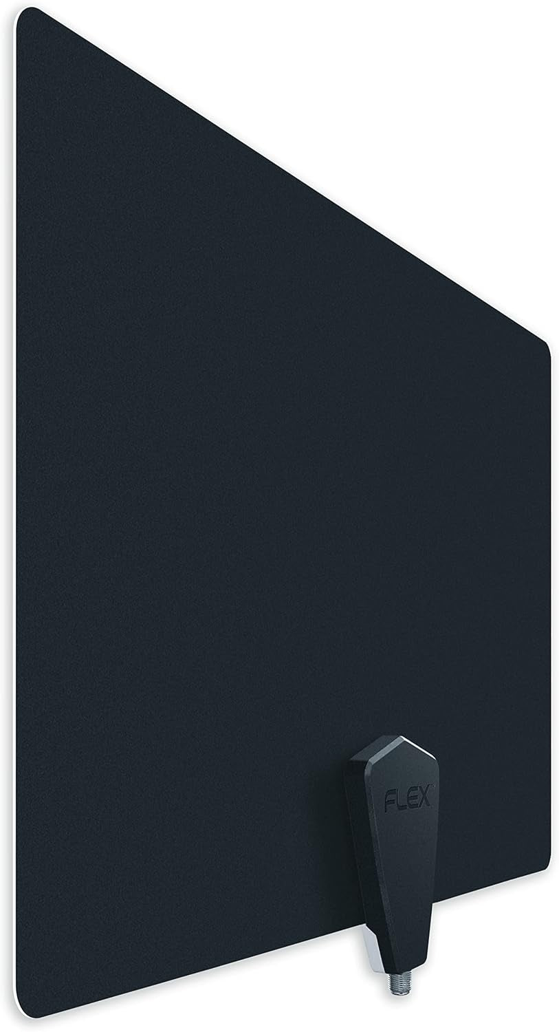 Antennas Direct ClearStream Flex Amplified Indoor TV Antenna UHF VHF Multi-Directional Reversible, 50+ Mile Range – w/Jolt Switch Amplifier
