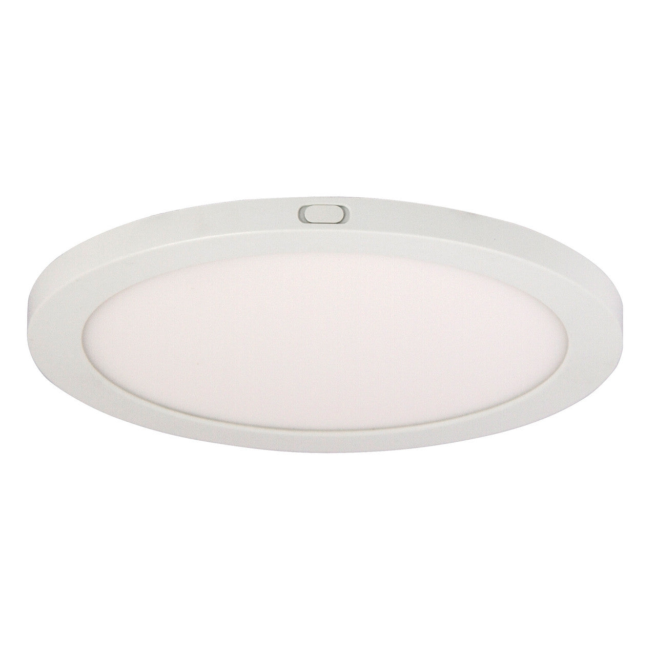 Sunset Lighting 9" Surface Mounted Round Panel Light, Frosted PC Dimmable White F8208-30-1