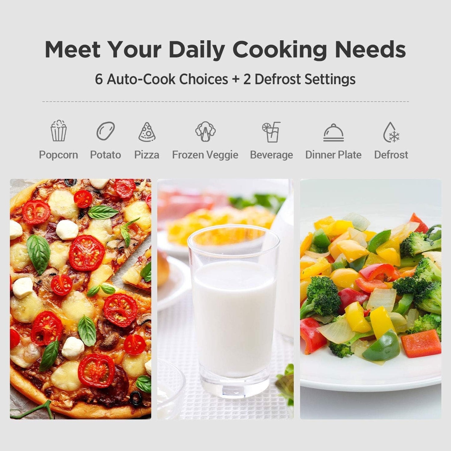 Comfee 0.7 cu. ft. 700 Watt Compact Countertop Microwave in Black with Safety lock, One-Touch Button and Eco Mode EM720CPL-PMB