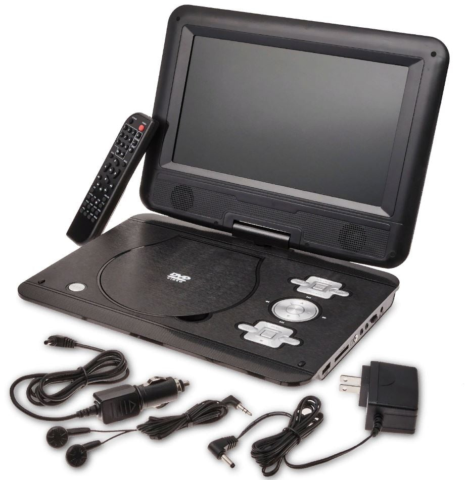 ONN 10" Portable DVD Player USB & SD Card slot, 3.5mm, 5-hr Battery 100008691