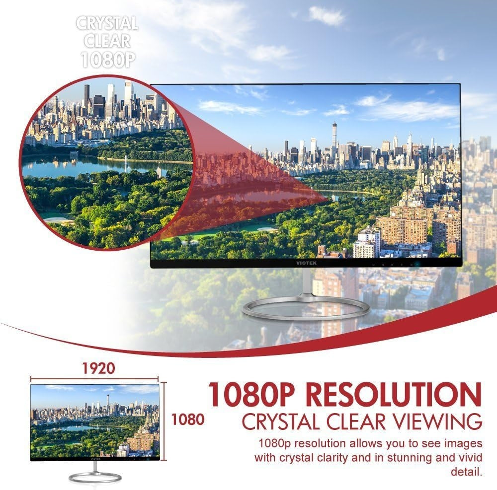 Viotek HA238 Ultra-Thin 24" Monitor 1080p 1920x1080 HDMI & VGA Connection