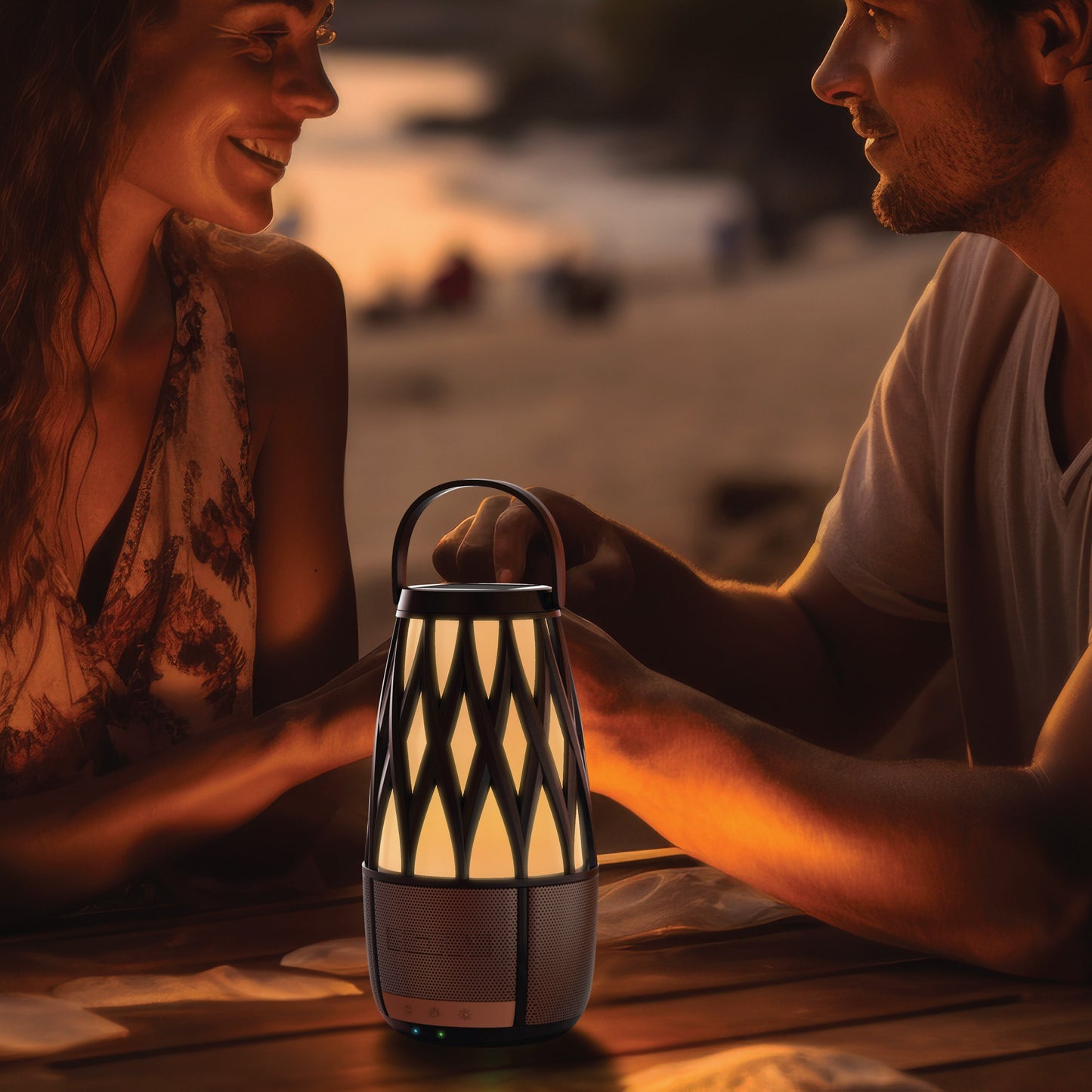 ION Audio Tahiti Link Speaker Solar Lantern-Style Outdoor Bluetooth Speaker ISP136BZ