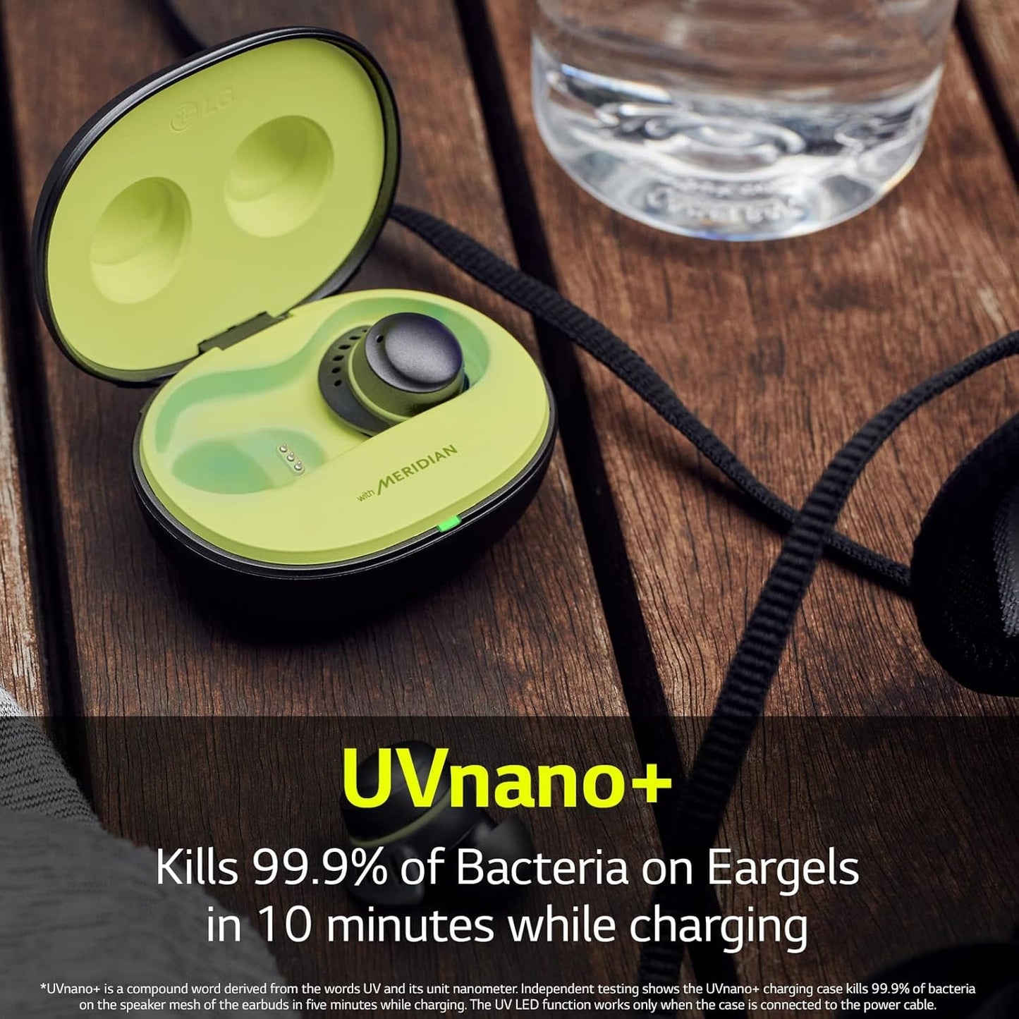 LG TONE Free True Wireless Bluetooth Sports Earbuds TF8 w/ Uvnano Charging Case -TF8Q.AUSACBI