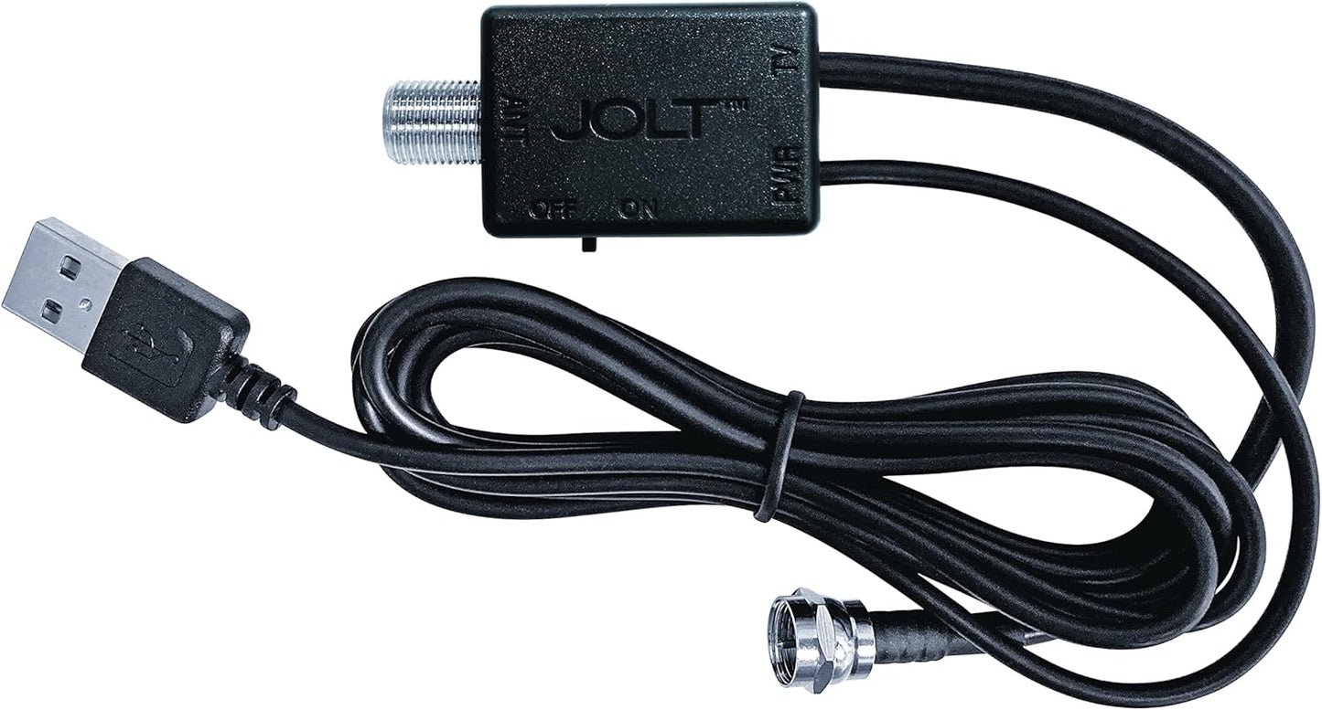 Antennas Direct ClearStream Flex Amplified Indoor TV Antenna UHF VHF Multi-Directional Reversible, 50+ Mile Range – w/Jolt Switch Amplifier