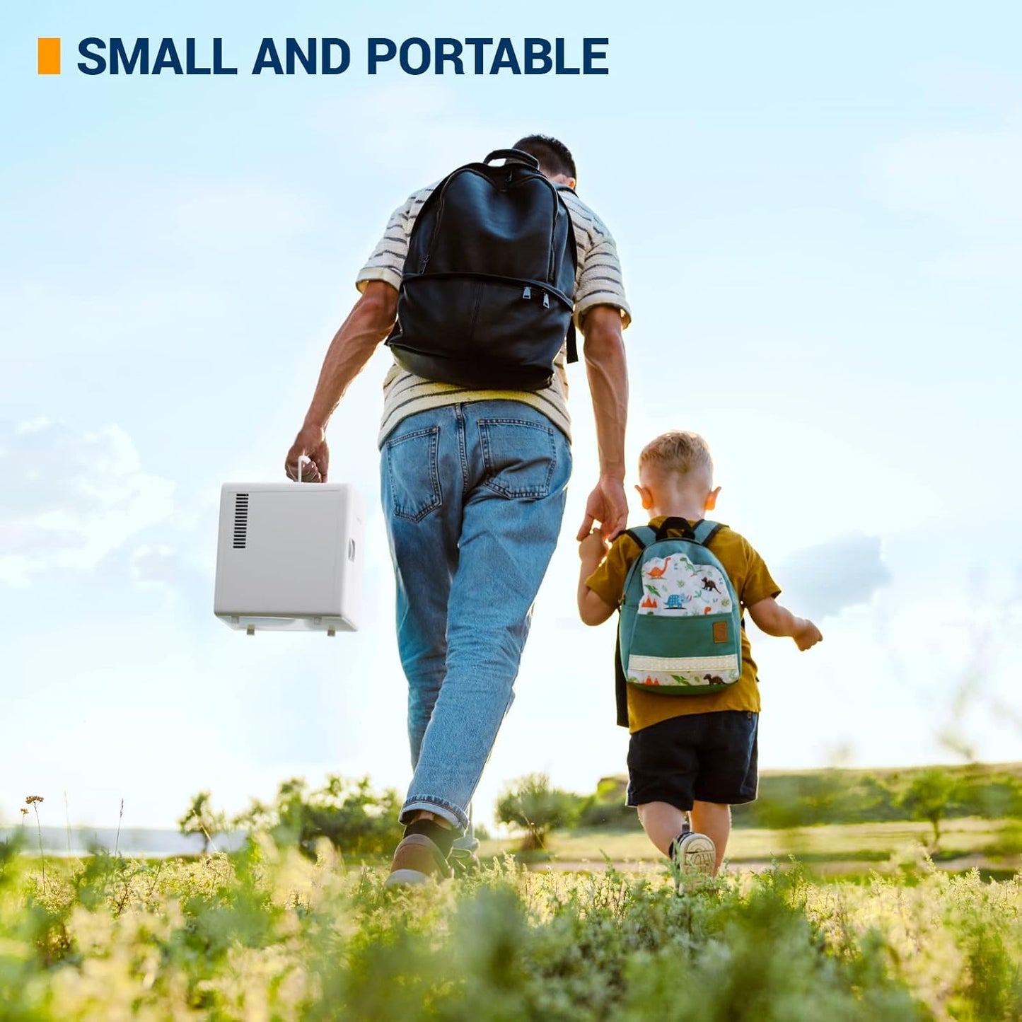 AstroAI Mini Fridge Portable AC/DC Powered Thermoelectric System Cooler 4 Liter/6 Can White ASIM040W