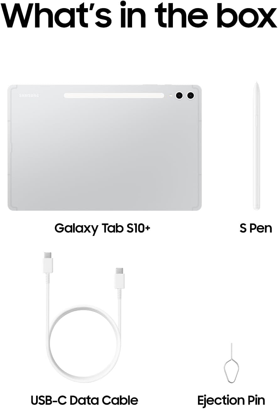 Samsung Galaxy Tab S10+ 12.4" 256GB Wi-Fi with S-Pen Platinum Silver SM-X820NZSAXAR