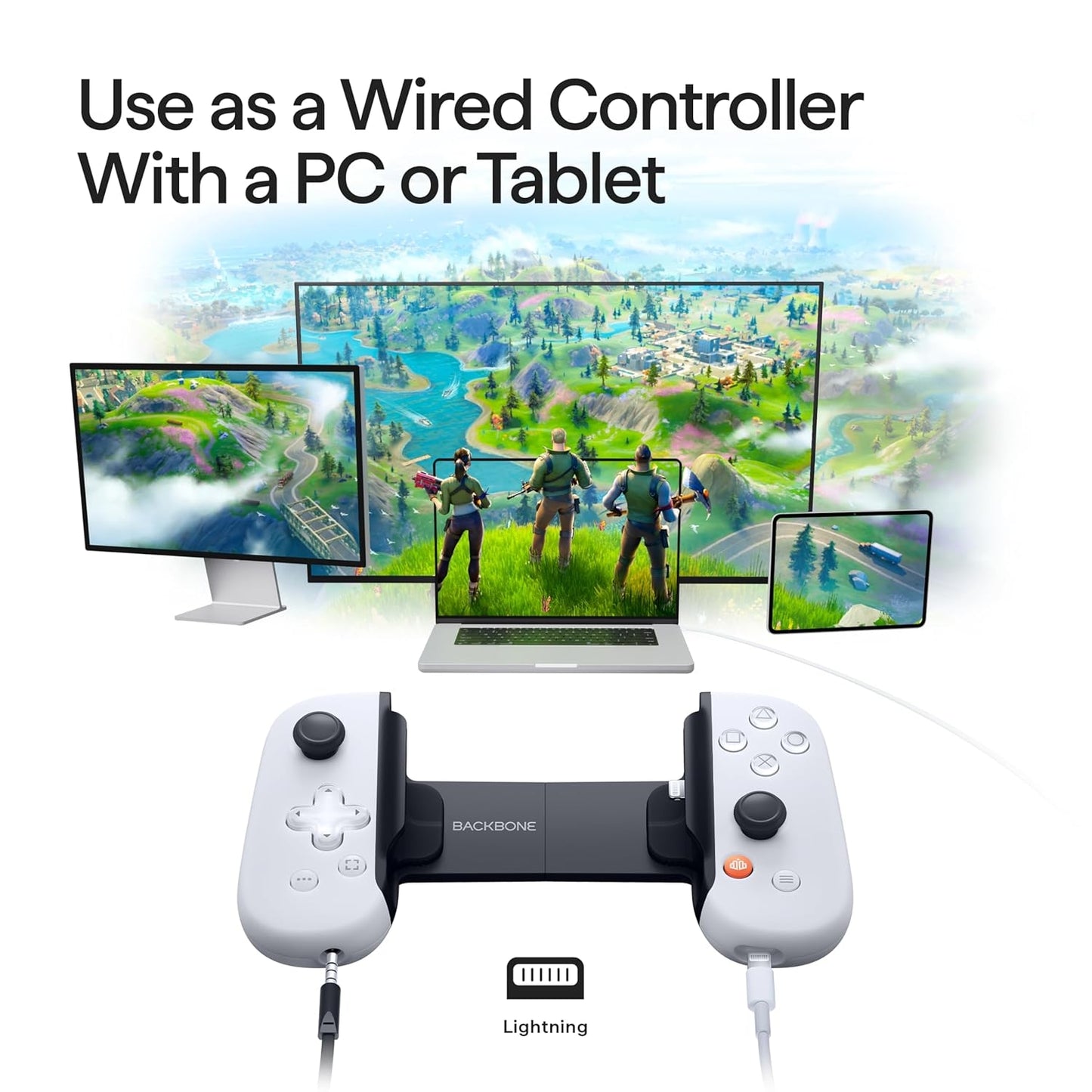 Backbone One PlayStation Edition Mobile Gaming Controller for iPhone 2nd Gen White BB-02-P-WS