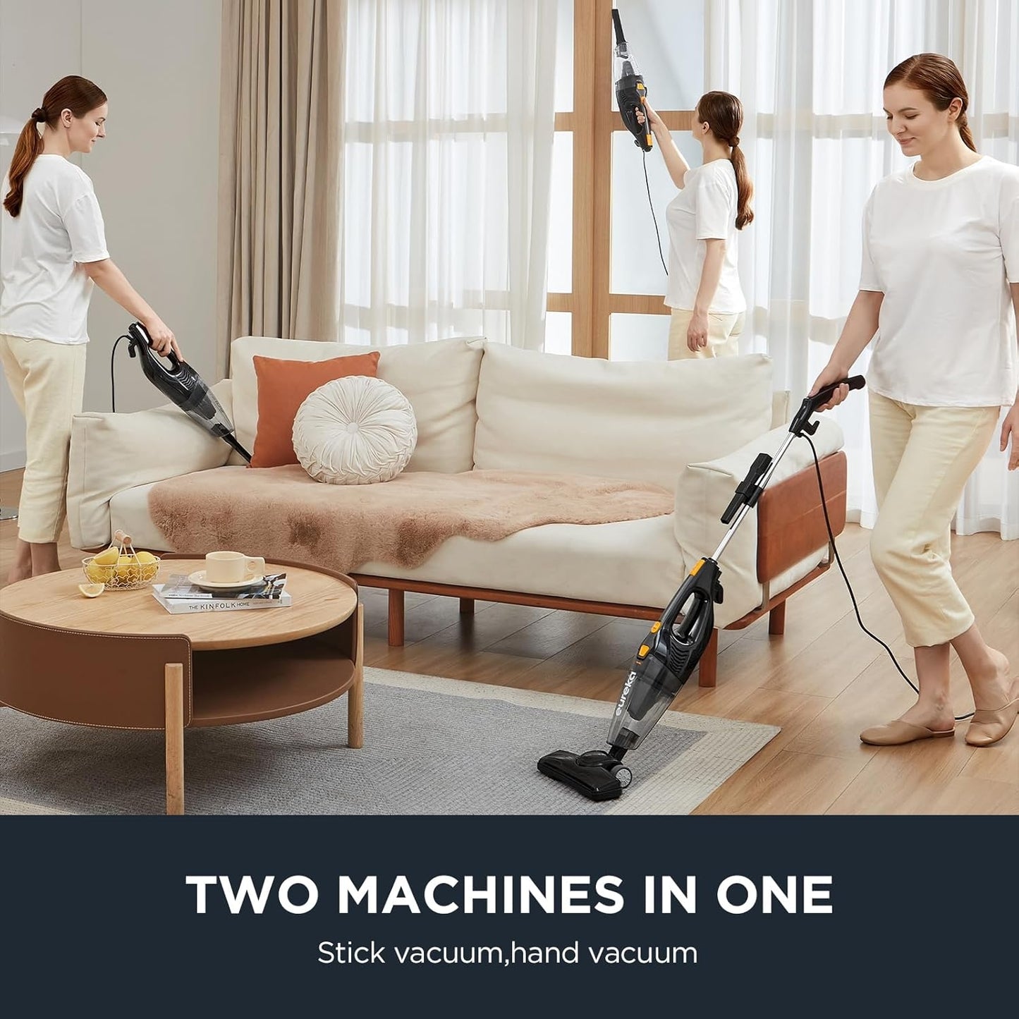 Eureka NES210 Blaze 3-in-1 Swivel Lightweight Stick Vacuum Cleaner Dark Black