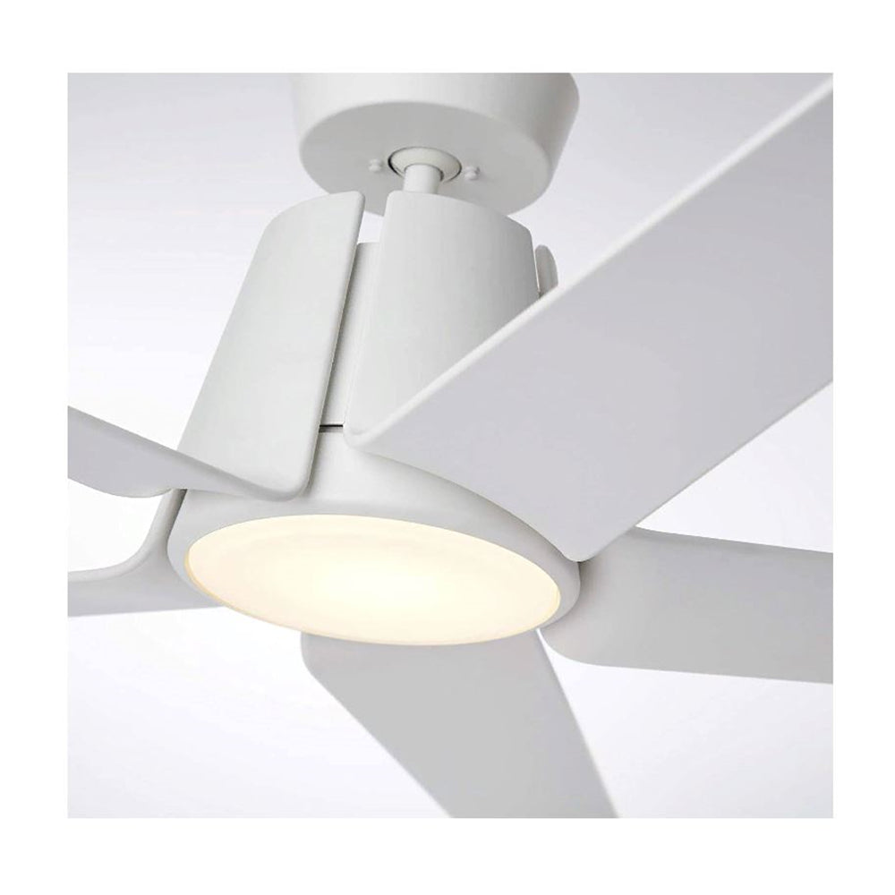 Luminance Floret Eco 60" Satin White LED Indoor/Outdoor Ceiling Fan with Light Kit Remote 5-Blade CF840SW