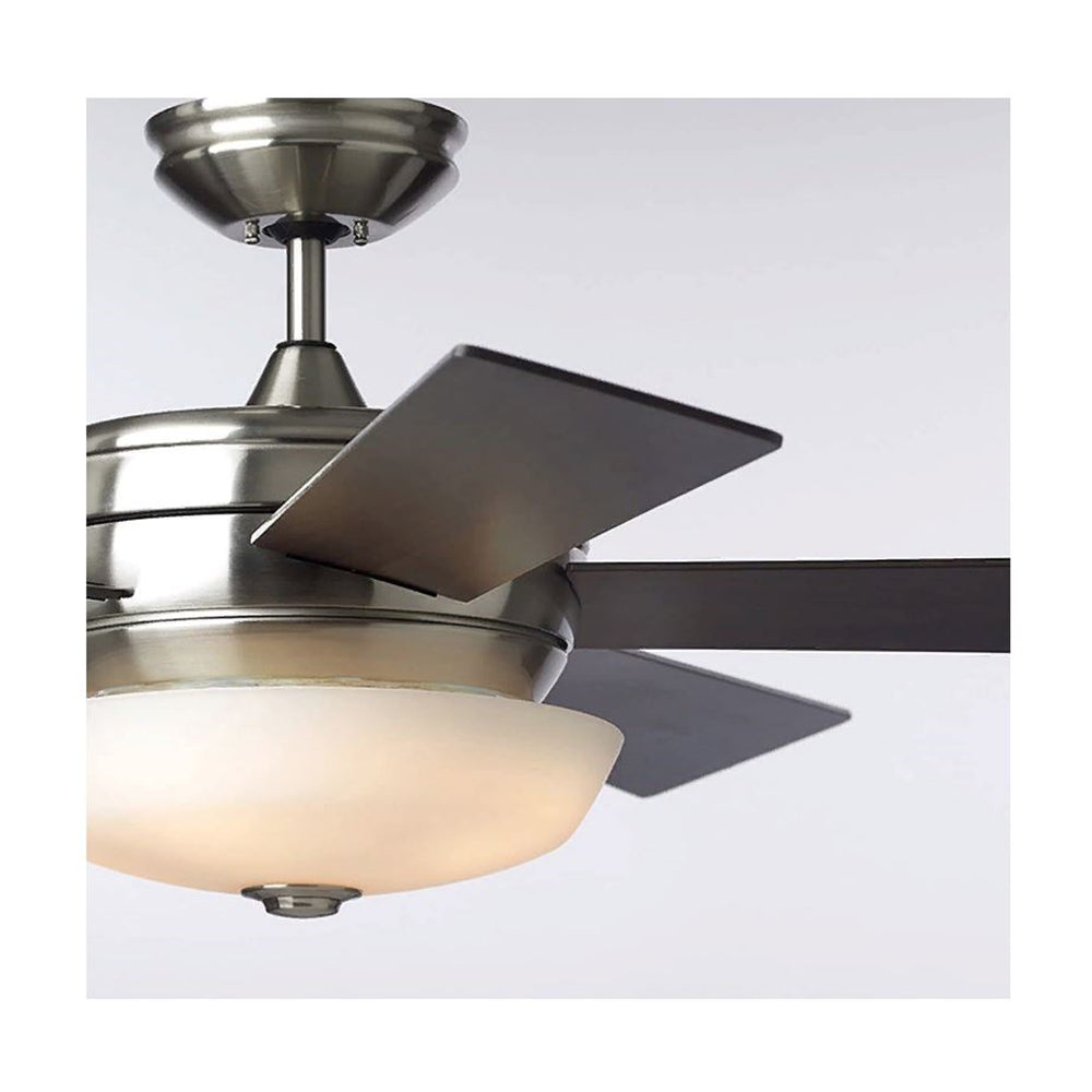 Emerson Cronley 54" Ceiling Fan Light Fixture & Remote, Brushed Steel