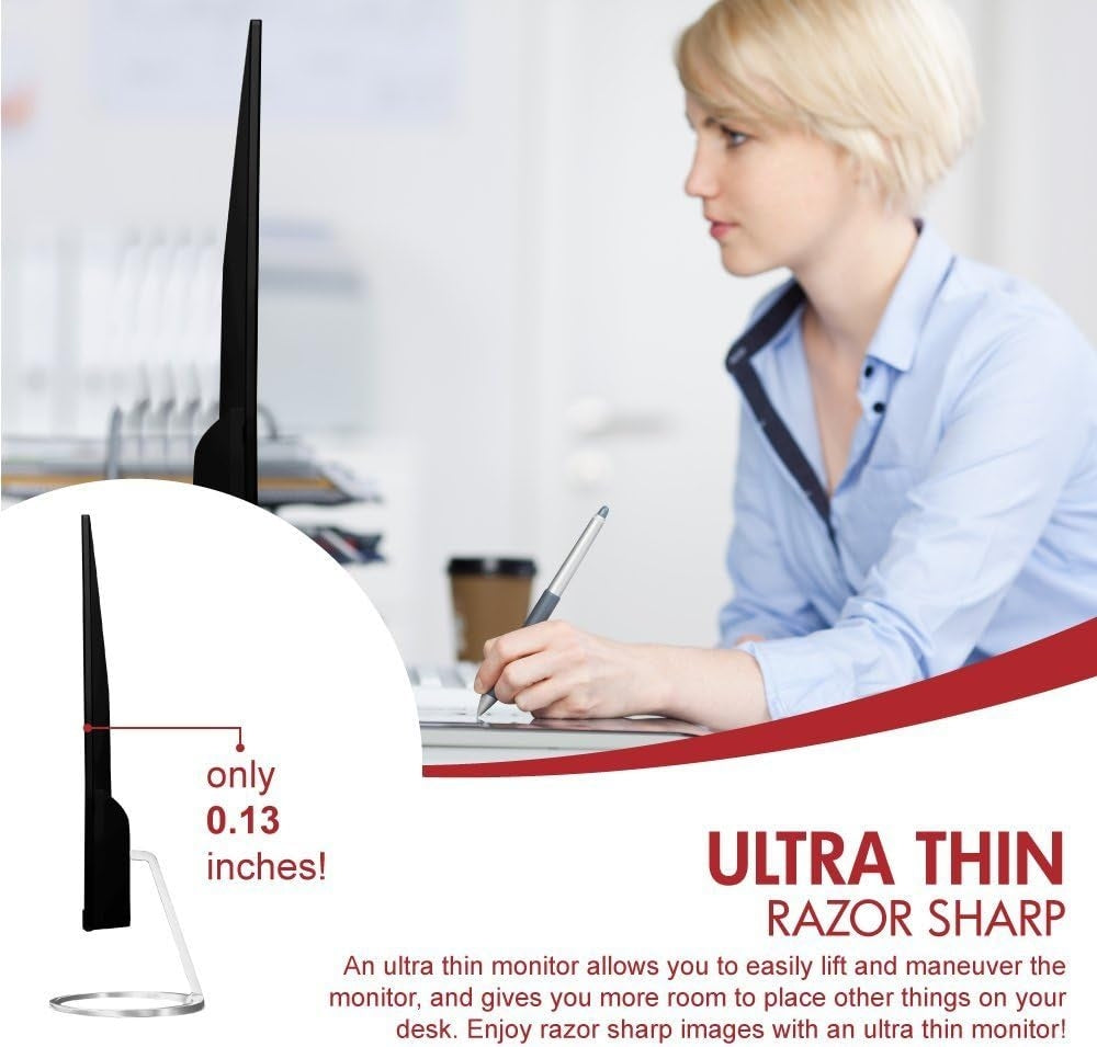 Viotek HA238 Ultra-Thin 24" Monitor 1080p 1920x1080 HDMI & VGA Connection