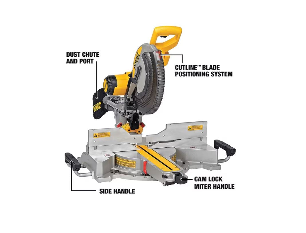 DEWALT 12-in 15-Amp Dual Bevel Sliding Compound Corded Miter Saw DWS780