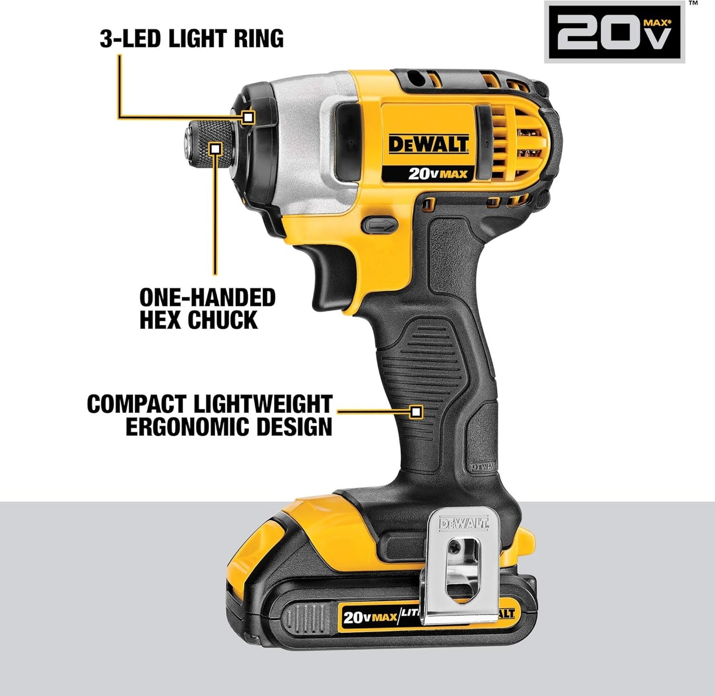 DEWALT 20V MAX Cordless 7 Tool Combo Kit with (2) 20V 2.0Ah Batteries and Charger